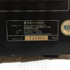 Vendora Ενισχυτης. KENWOOD KA-1500MK II 2*30watt. 8 Ohm. ΑΡΙΣΤΟ. Περισοτερες πληροφοριες τιλεφονικα. -CONRAD-JOHNSON shop 052b6df1bd830cc293f5cdc59ea1dc5797228d87 xl