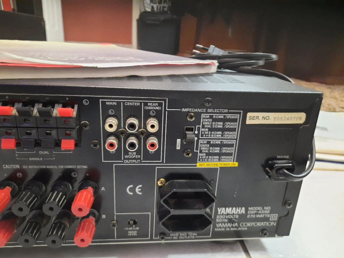 Vendora Vintage Yamaha DSP-A592 5.1Ch Digital Dolby Sourround ενισχυτής AV 4 Vendora Vintage Yamaha DSP-A592 5.1Ch Digital Dolby Sourround ενισχυτής AV - Image 2