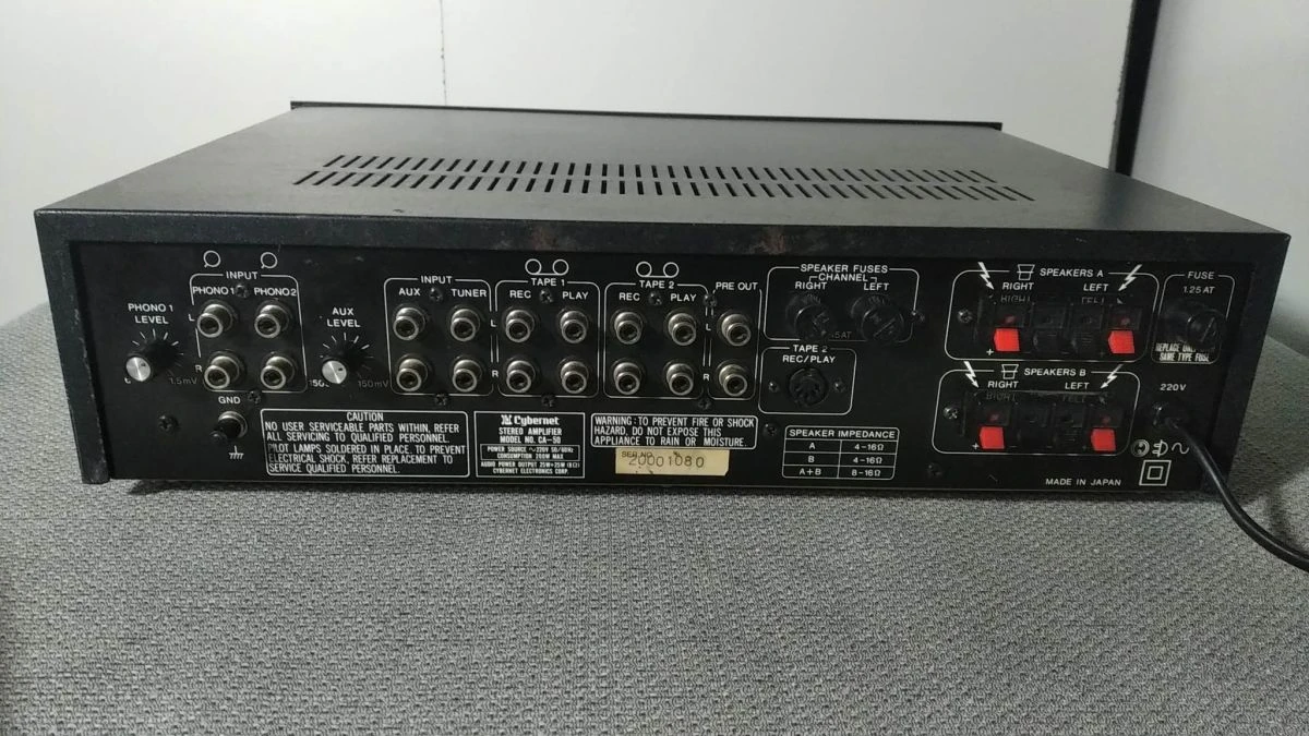 Vendora ΕΠΩΛΗΘΕΙ -- Cybernet CA-50 Made In Japan 100% Αναλογικός ενισχυτής πολύ δυνατός ποιοτικός ήχος με ποτενσιόμετρο ευαισθησίας εισόδων Phone In και AUX IN 9 Vendora ΕΠΩΛΗΘΕΙ -- Cybernet CA-50 Made In Japan 100% Αναλογικός ενισχυτής πολύ δυνατός ποιοτικός ήχος με ποτενσιόμετρο ευαισθησίας εισόδων Phone In και AUX IN - Image 7