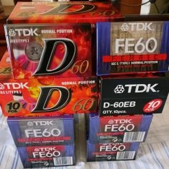 Vendora Κασέτες ήχου Tdk D60 σφραγισμένες 2,50 η μια, 25 ευρω ΕΛΑΧΙΣΤΗ ΠΑΡΑΓΓΕΛΙΑ ΕΝΑ ΠΑΚΕΤΟ 10 ΤΕΜΑΧΙΑ