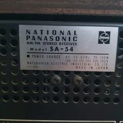 Vendora National Panasonic AM/FM Receiver SA-54 -CONRAD-JOHNSON shop fb4c68e9956c23280e7baffb8eb5ccfcbb333077 xl